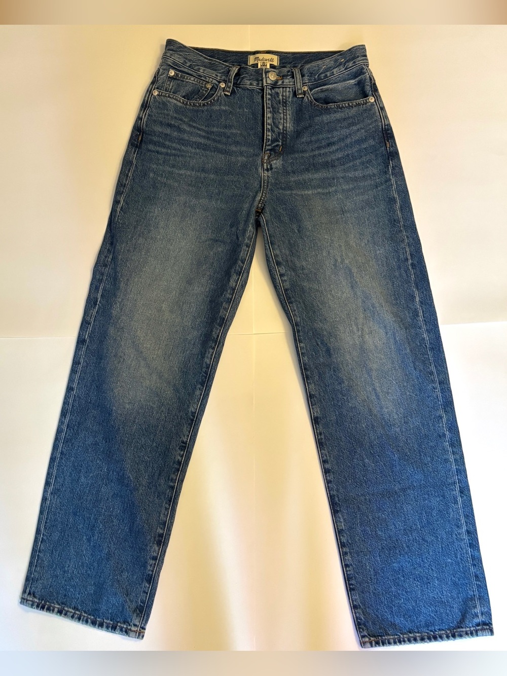 Madewell low slung straight jeans